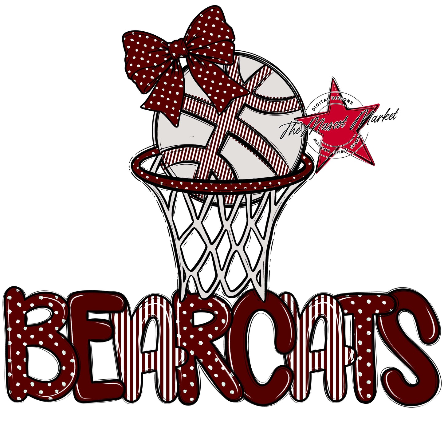 Bearcats Basketball Spirit Design-Maroon