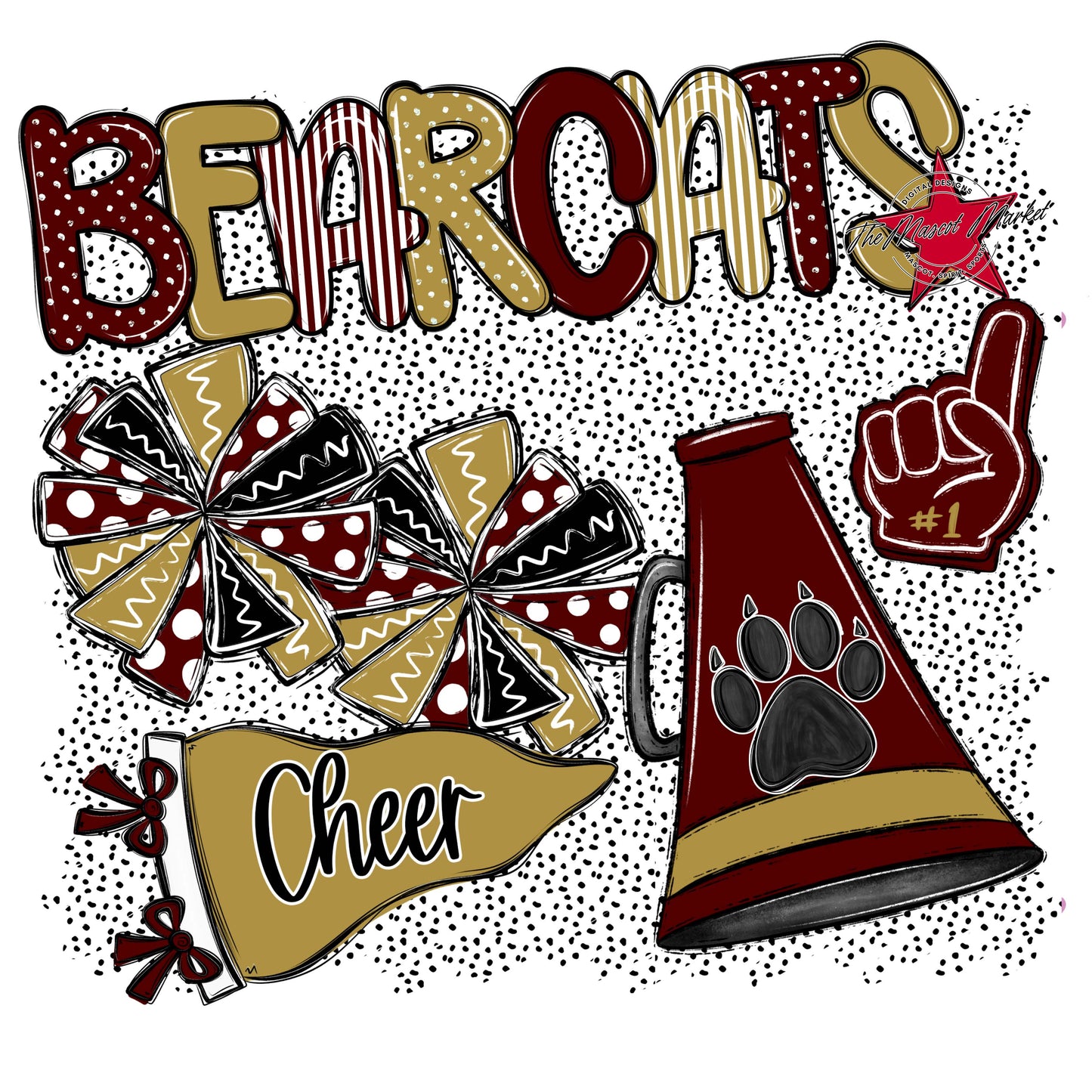Bearcats Cheer Spirit-Maroon & Gold