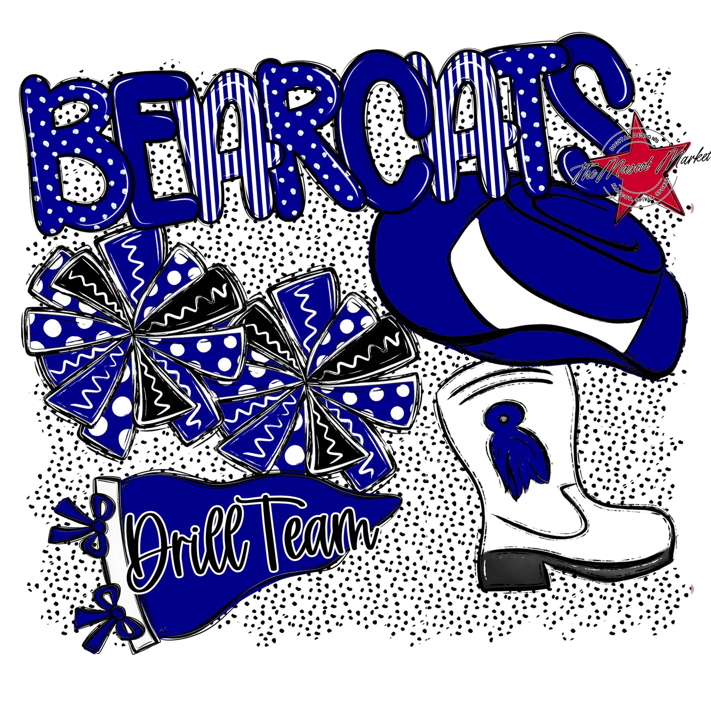 Bearcats Drillteam Spirit-Blue