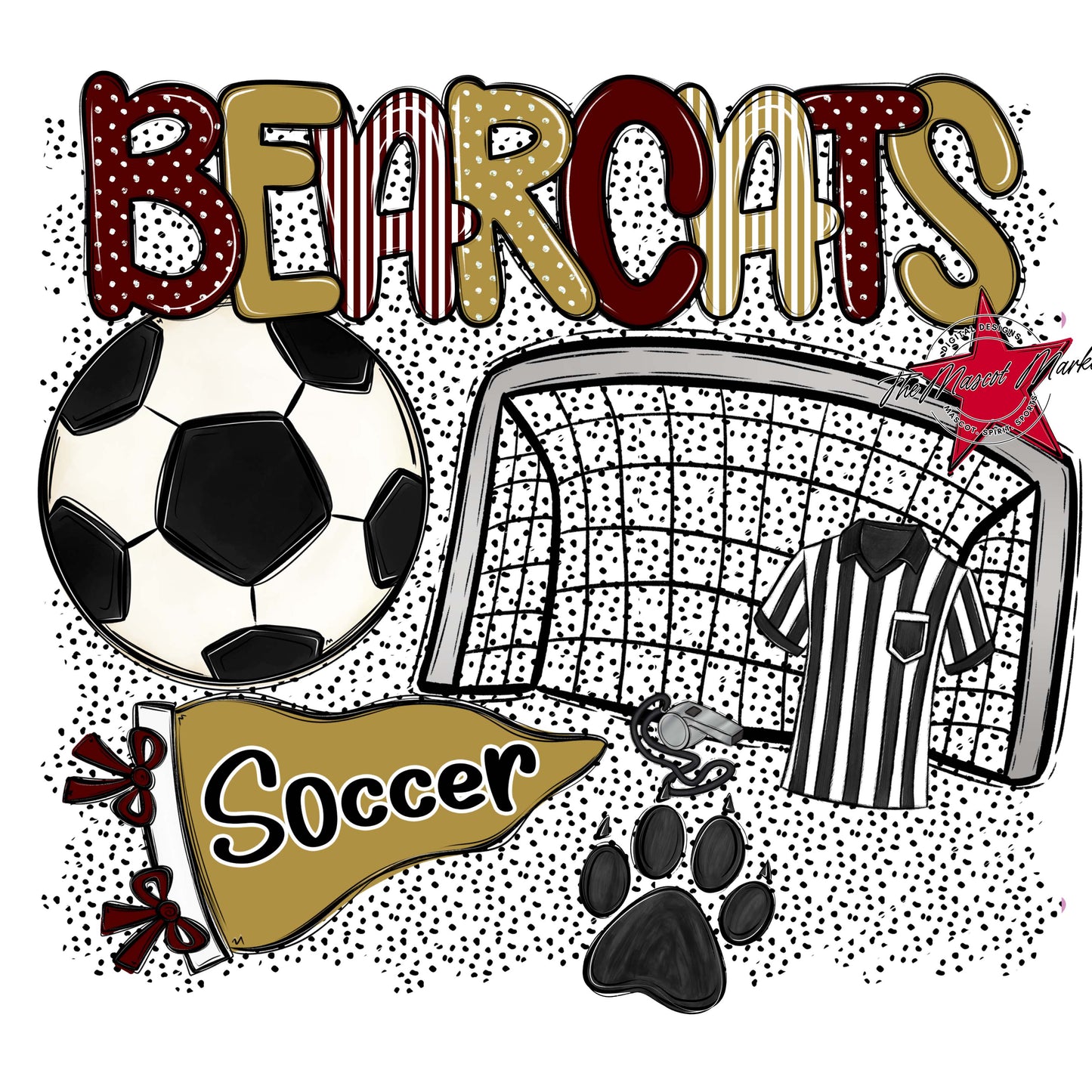 Bearcats Soccer Spirit-Maroon & Gold