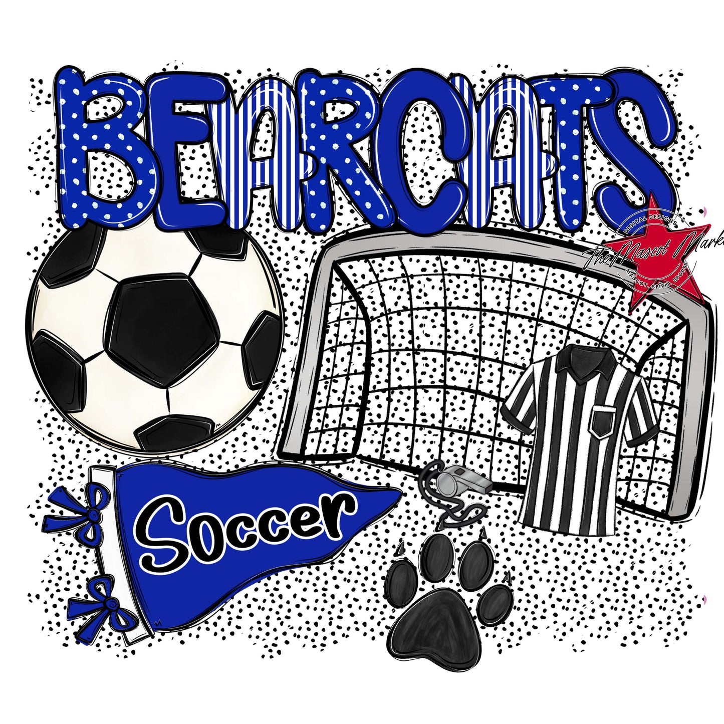 Bearcats Soccer Spirit-Royal Blue