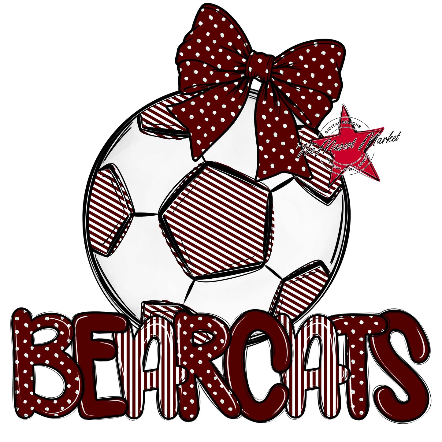 Bearcats Soccer Spirit Design-Maroon