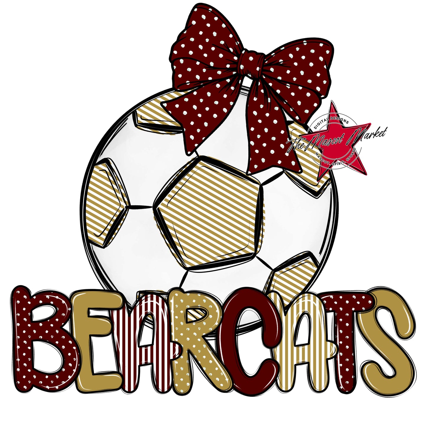 Bearcats Soccer Spirit Design-Maroon & Gold