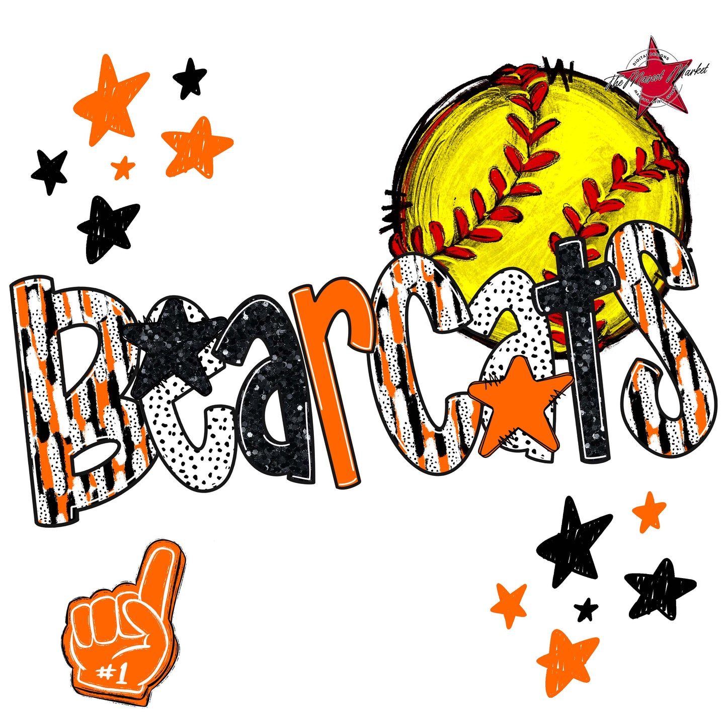 Bearcats Softball Scrape-Orange