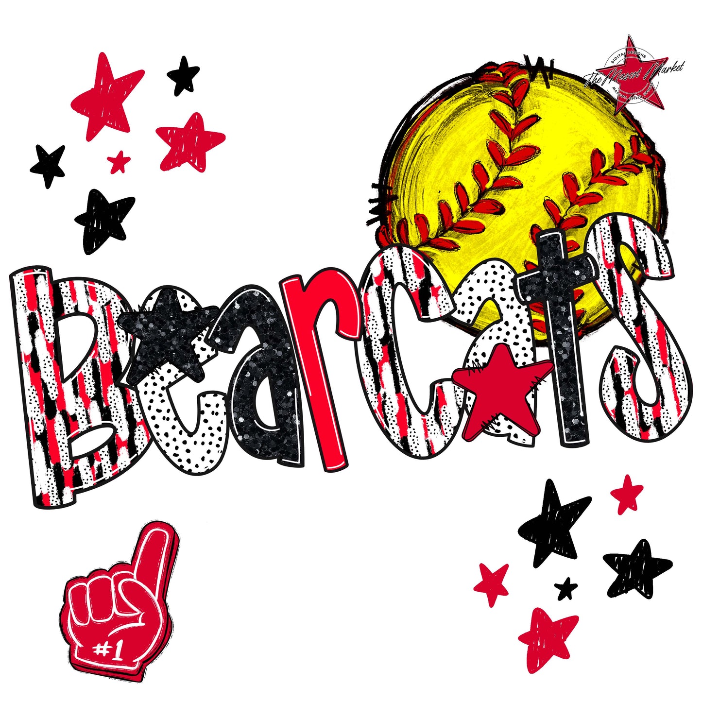 Bearcats Softball Scrape-Red