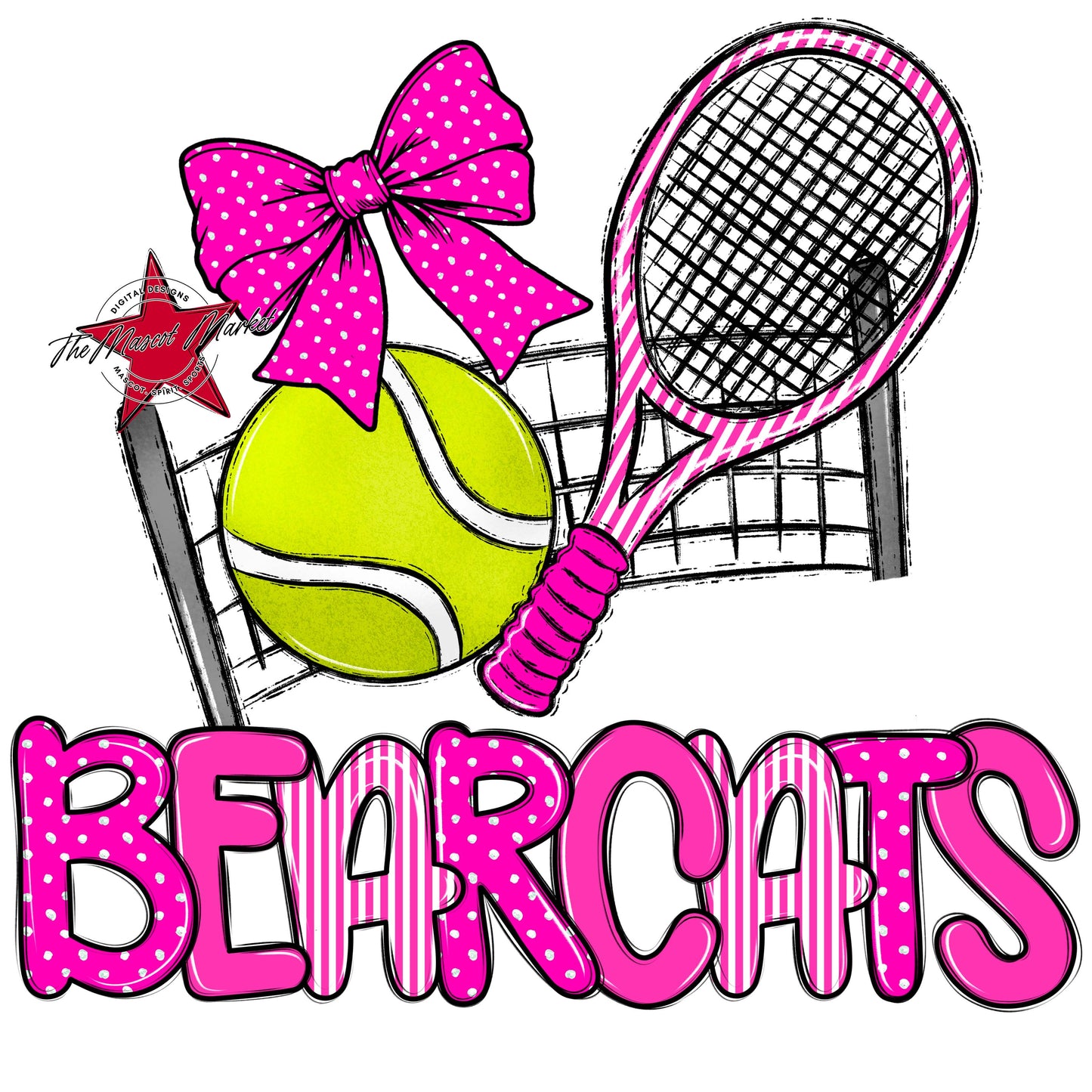 Bearcats Tennis Spirit Design-Pink
