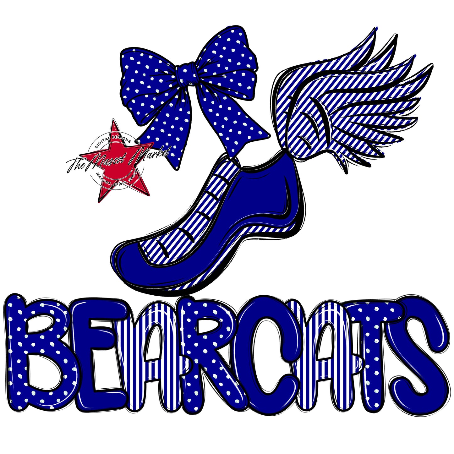 Bearcats Track Spirit Design-Blue