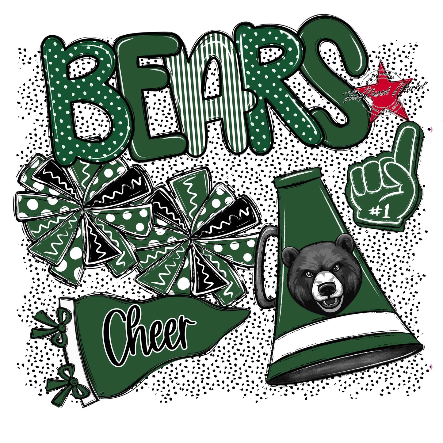 Bears Cheer Spirit-Green