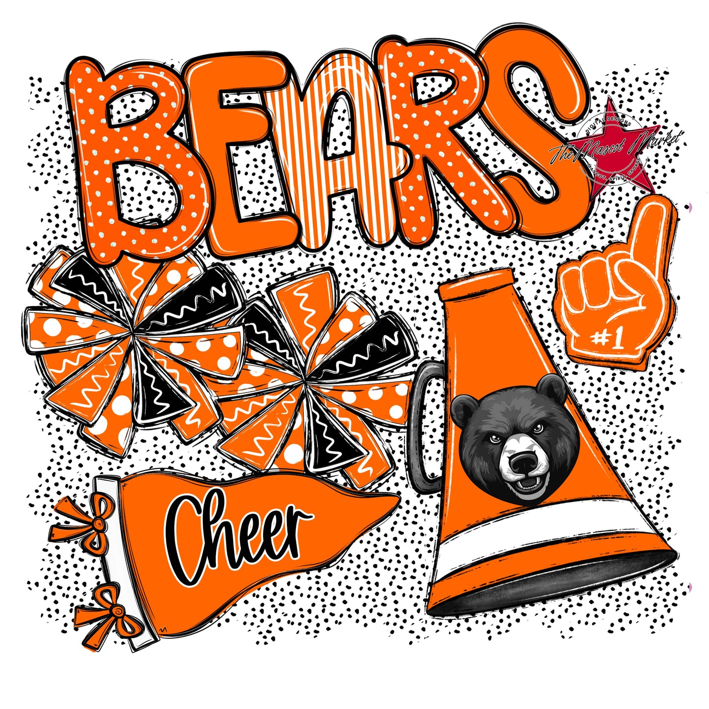 Bears Cheer Spirit-Orange