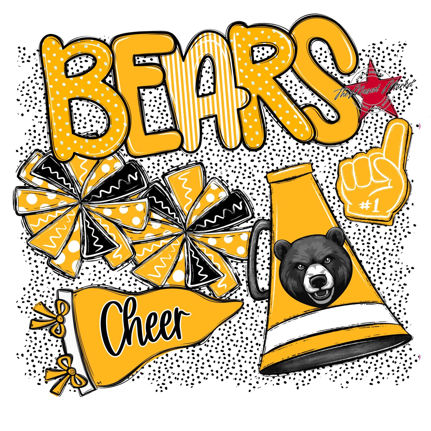 Bears Cheer Spirit-Yellow