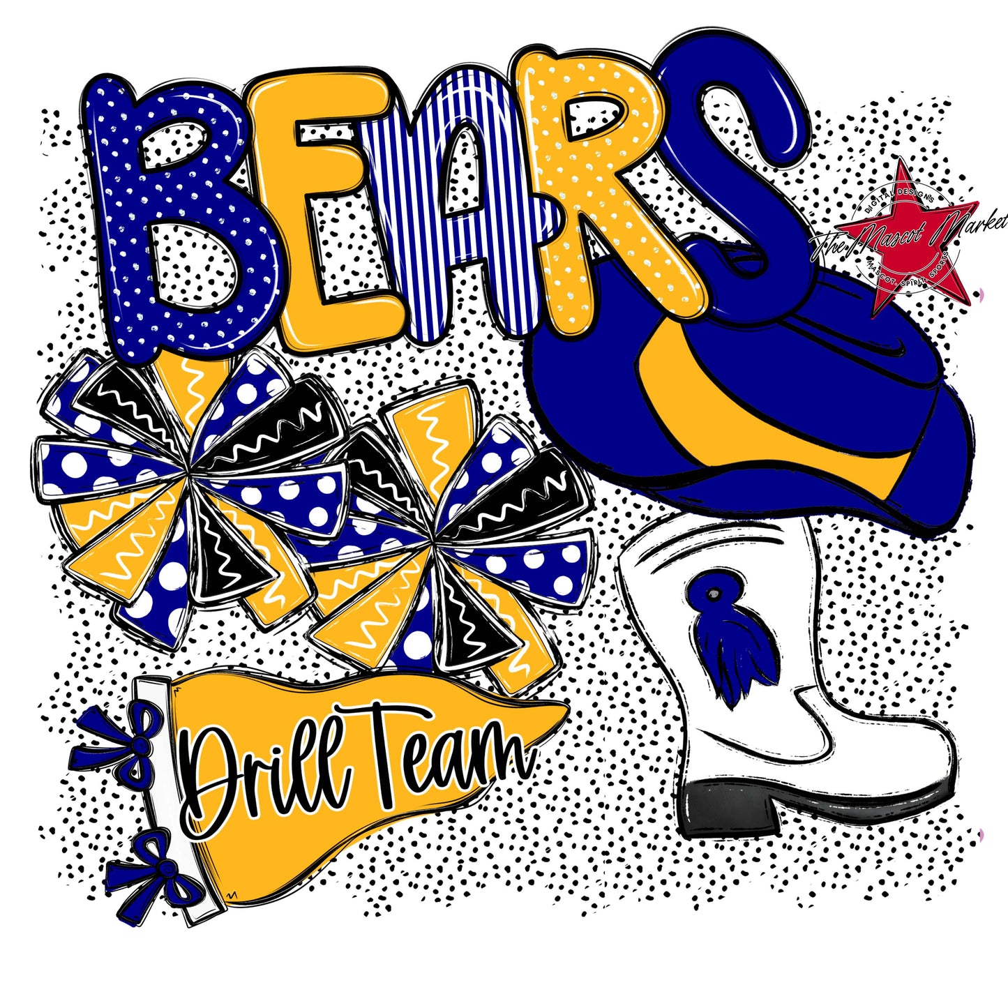 Bears Drillteam Spirit-Blue & Yellow