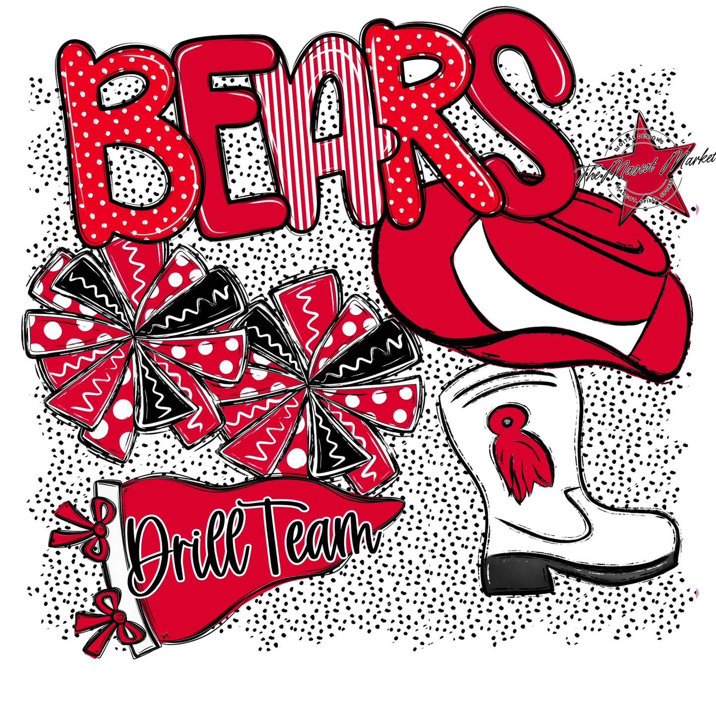 Bears Drillteam Spirit-Red