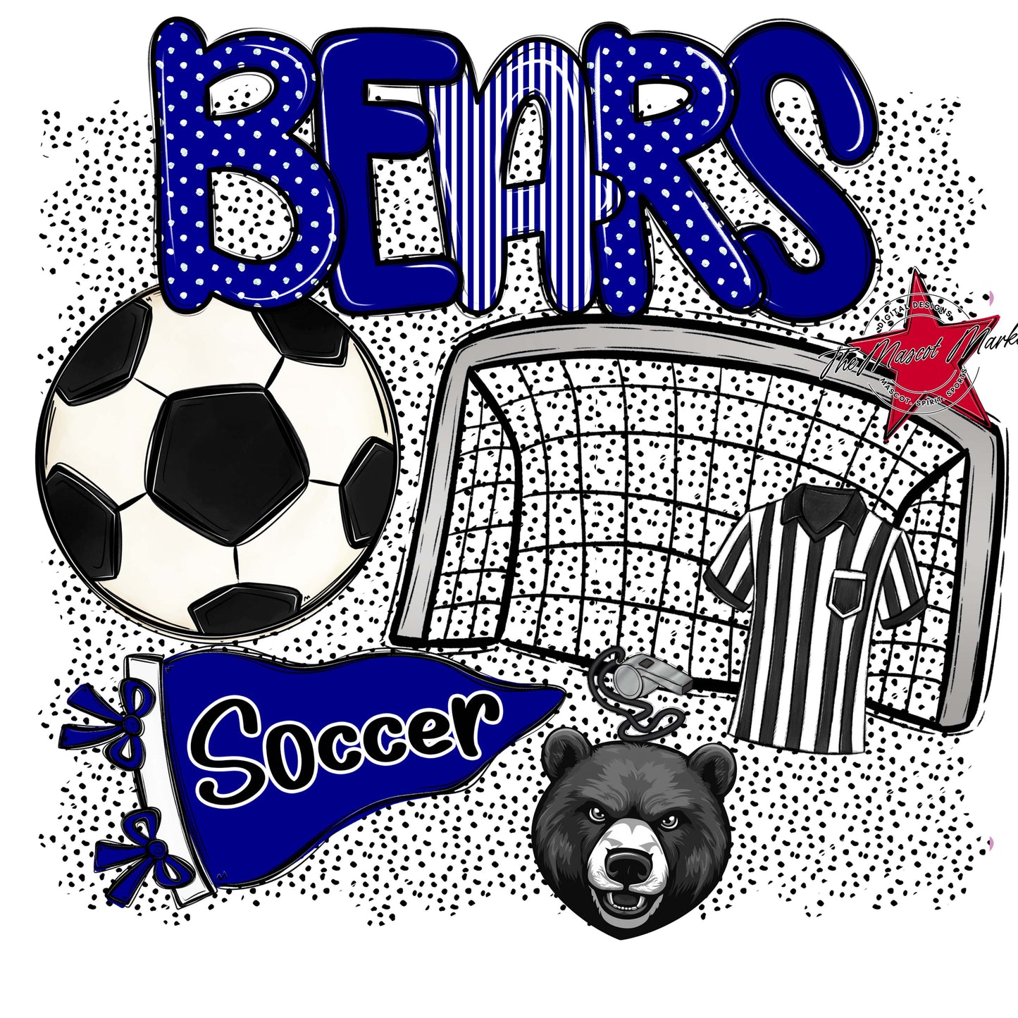 Bears Soccer Spirit-Blue