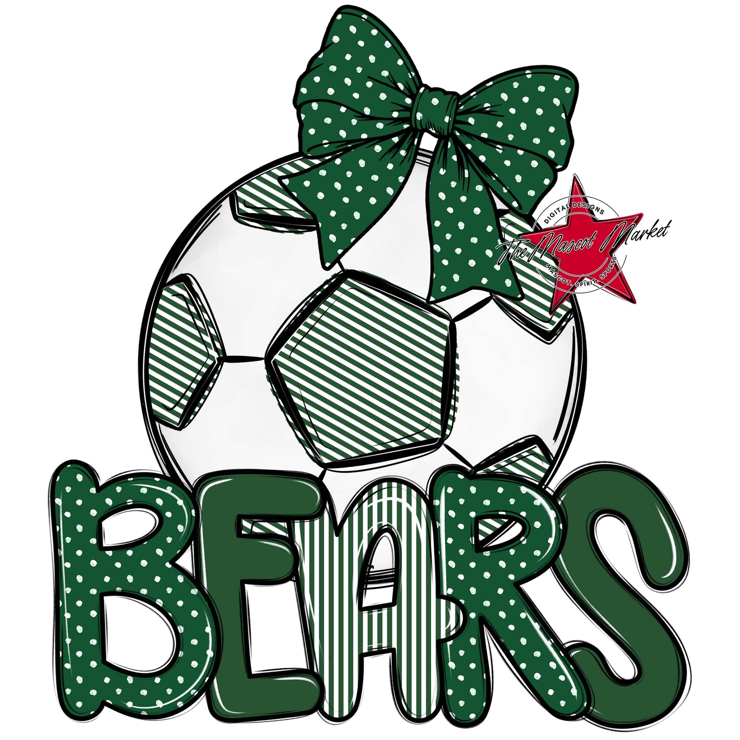 Bears Soccer Spirit Design-Green