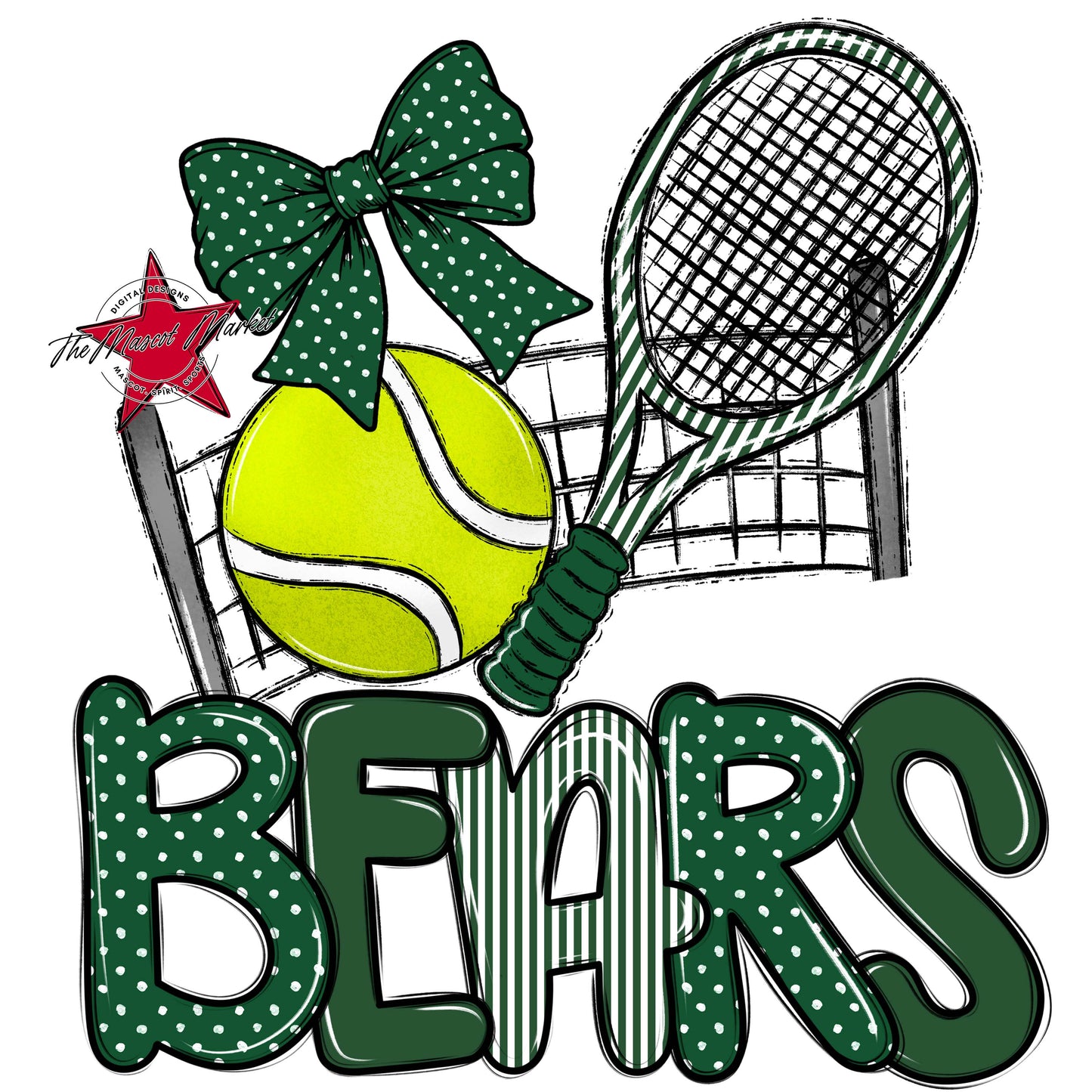 Bears Tennis Spirit Design-Green