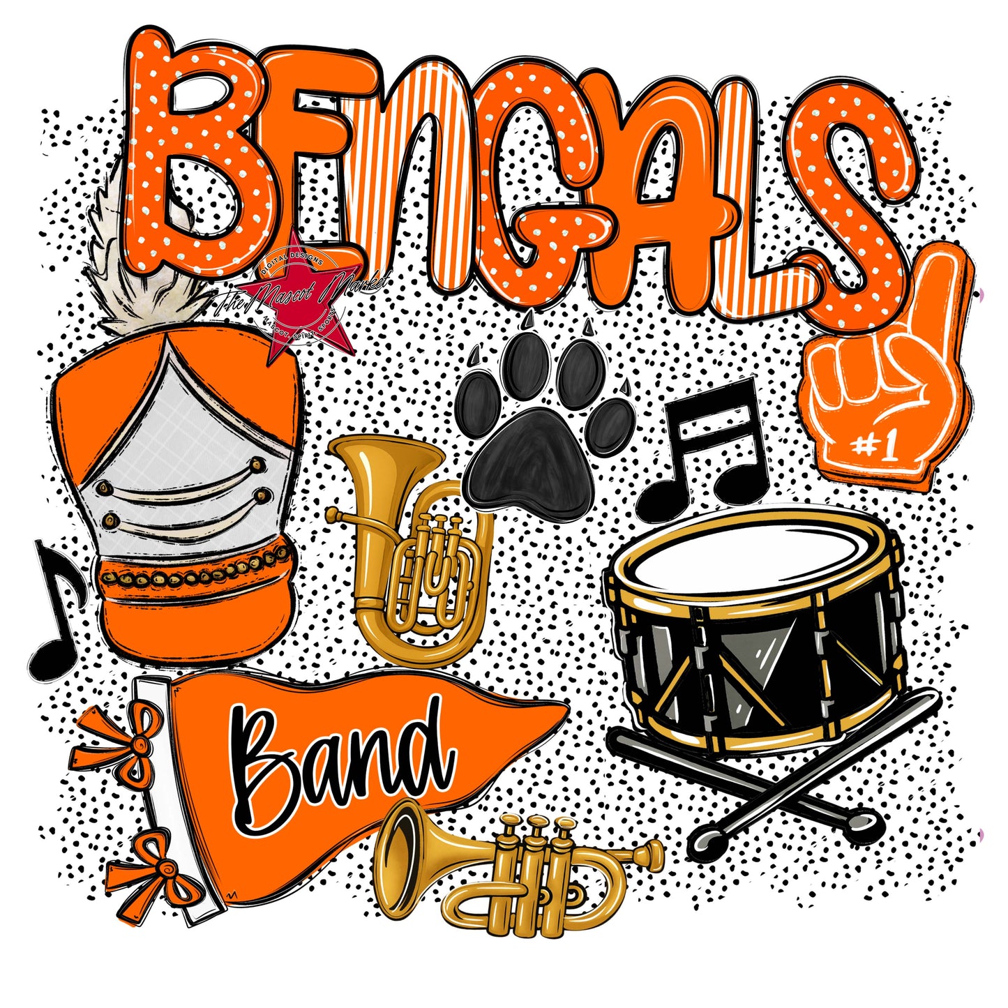Bengals Band Spirit-Orange