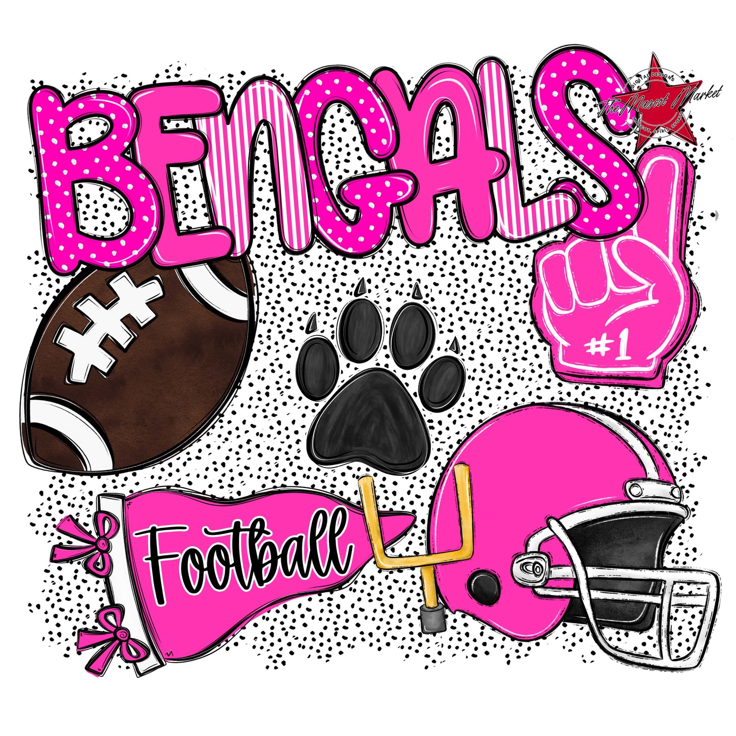 Bengals Football Spirit-Pink