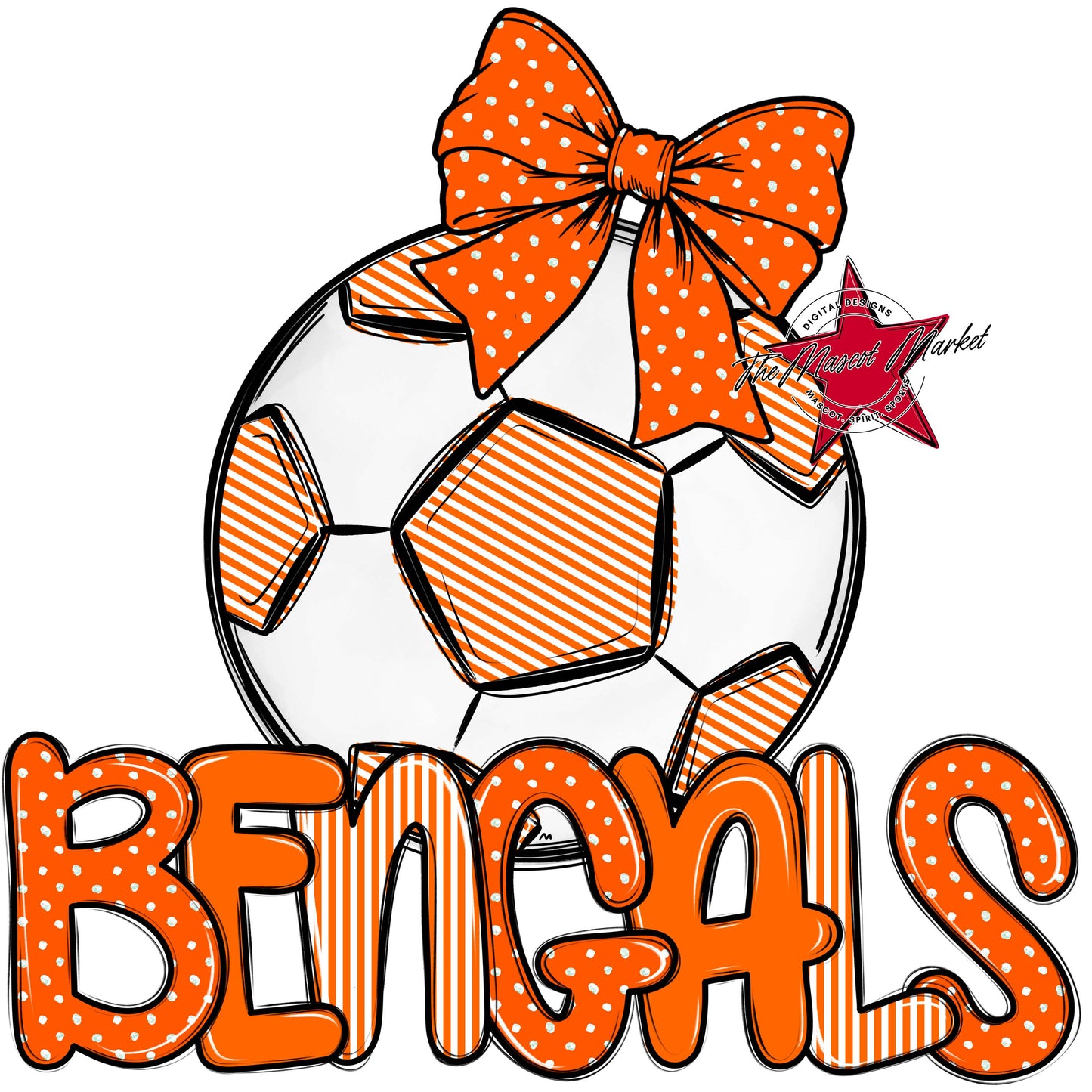 Bengals Soccer Spirit Design-Orange