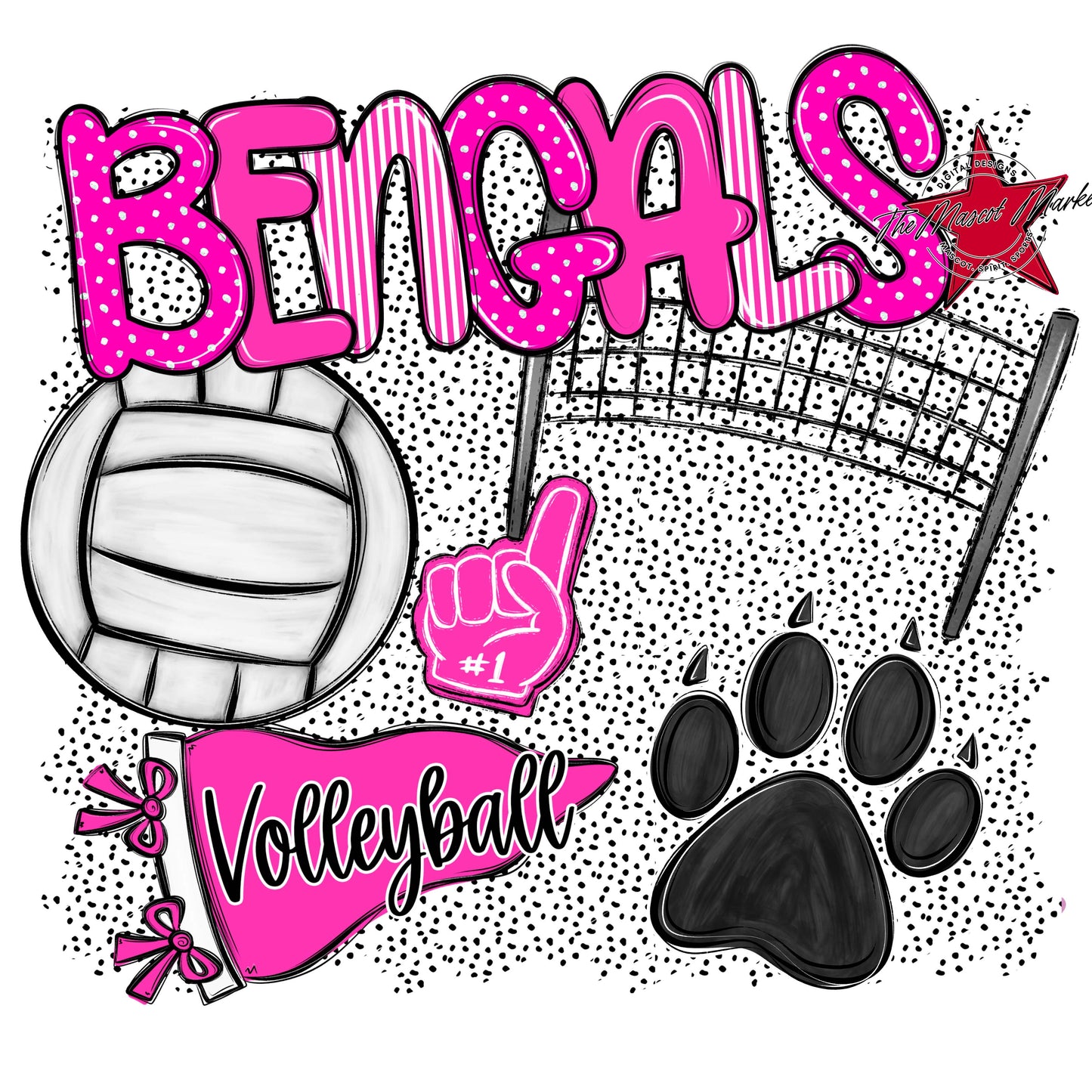 Bengals Volleyball Spirit-Pink