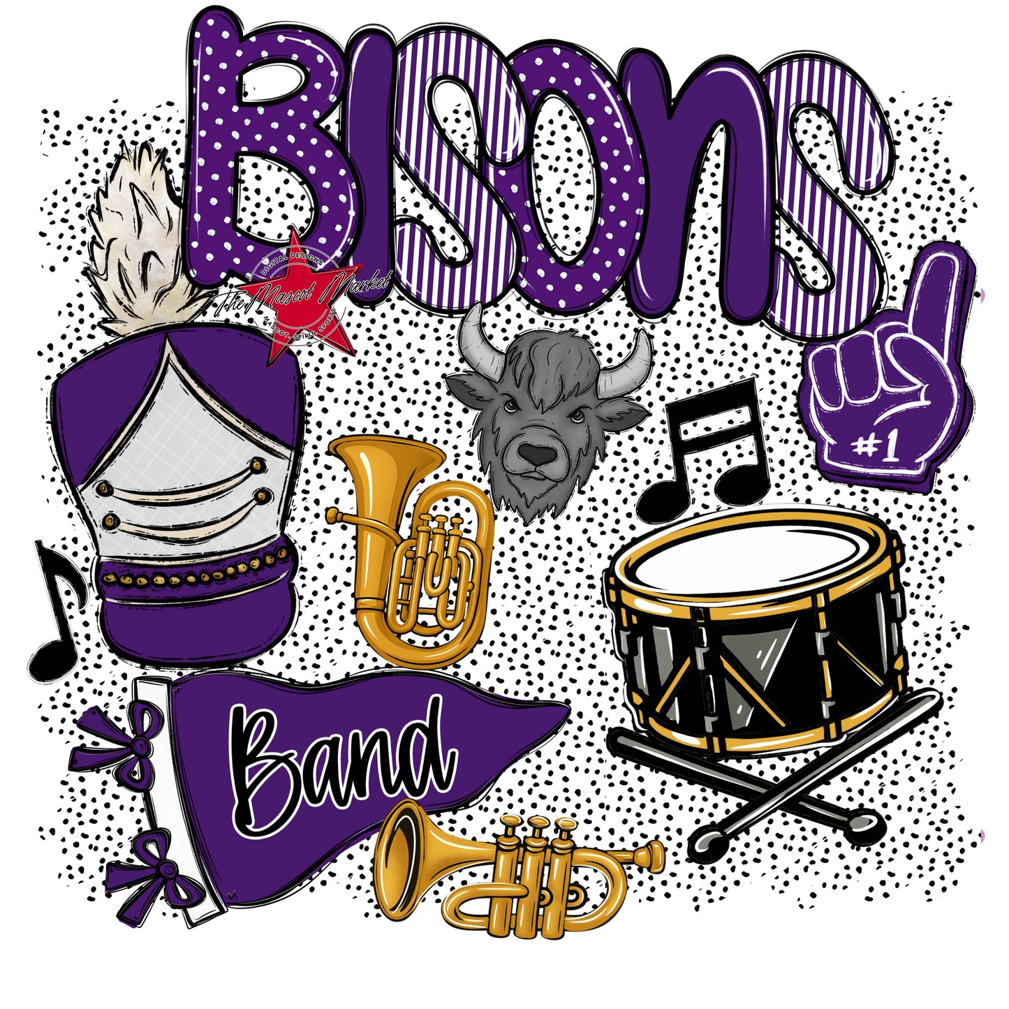 Bisons Band Spirit-Purple