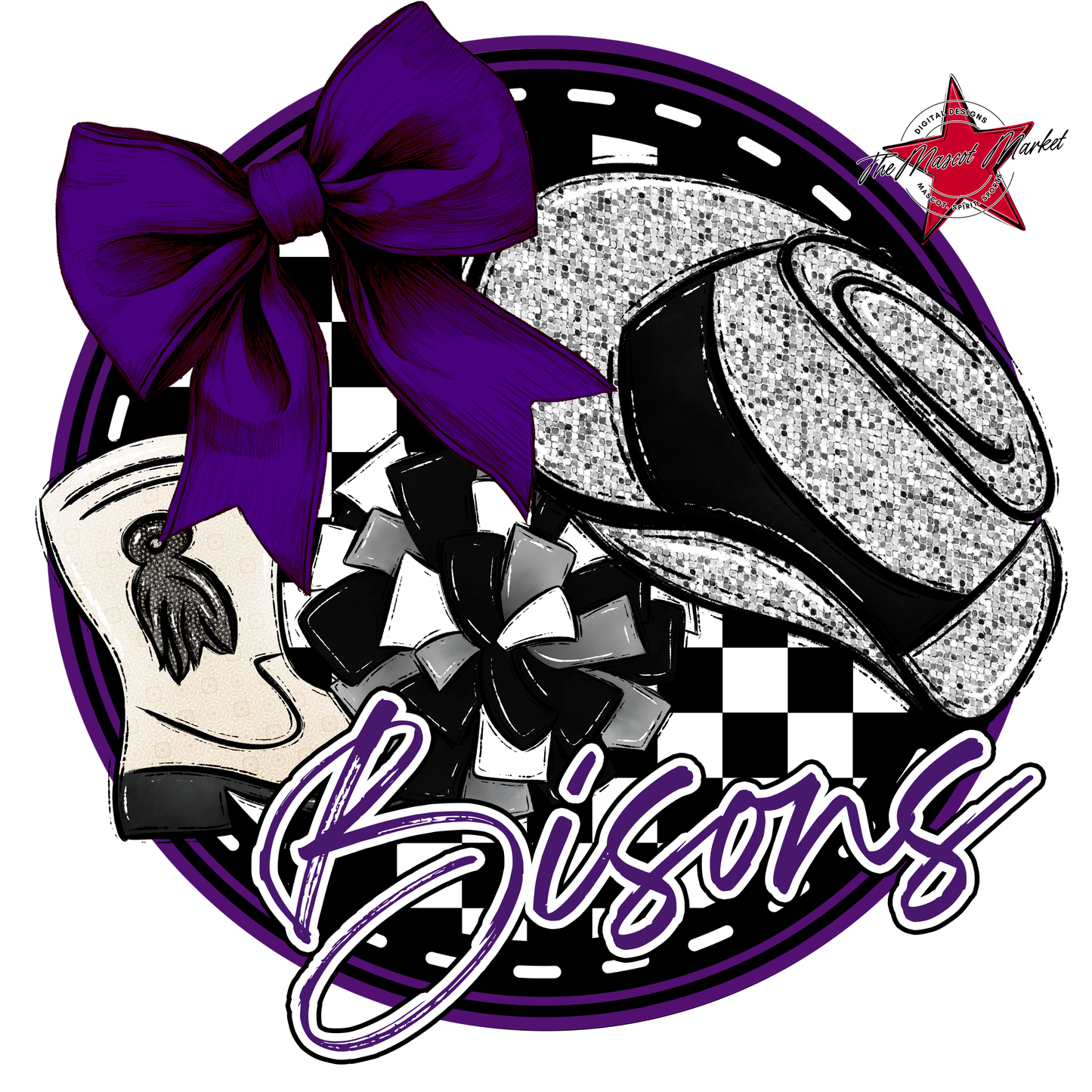 Bisons Circle Drillteam Design-Purple