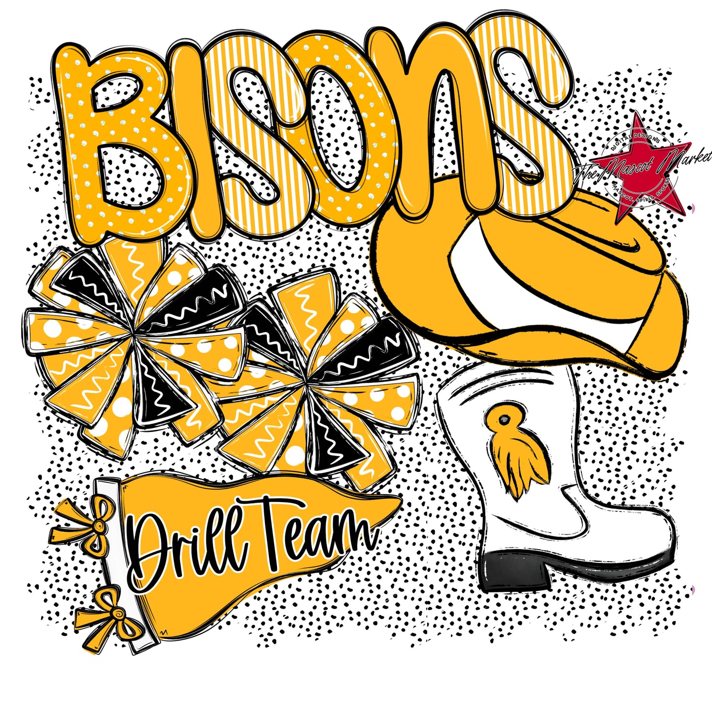 Bisons Drillteam Spirit-Yellow