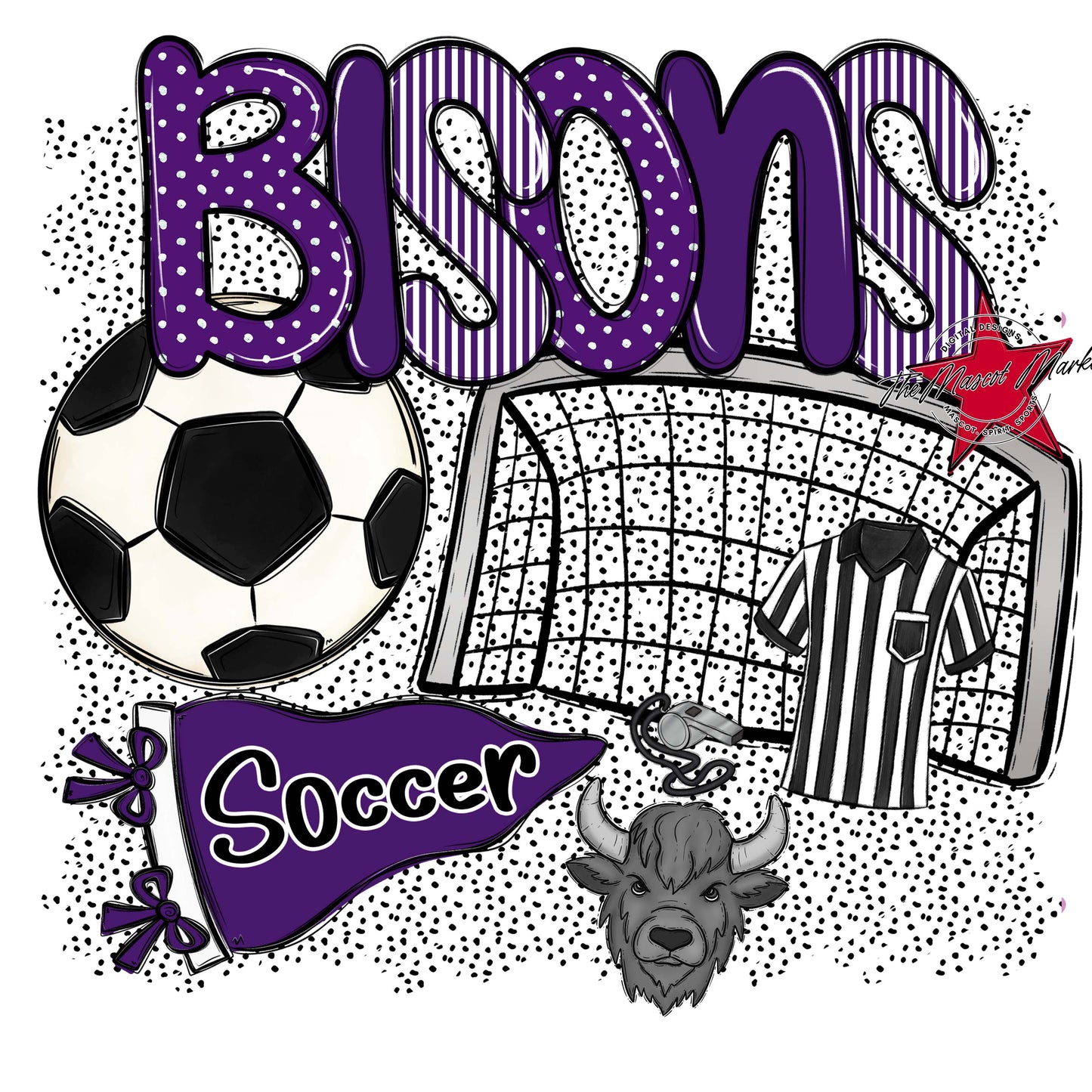 Bisons Soccer Spirit-Purple