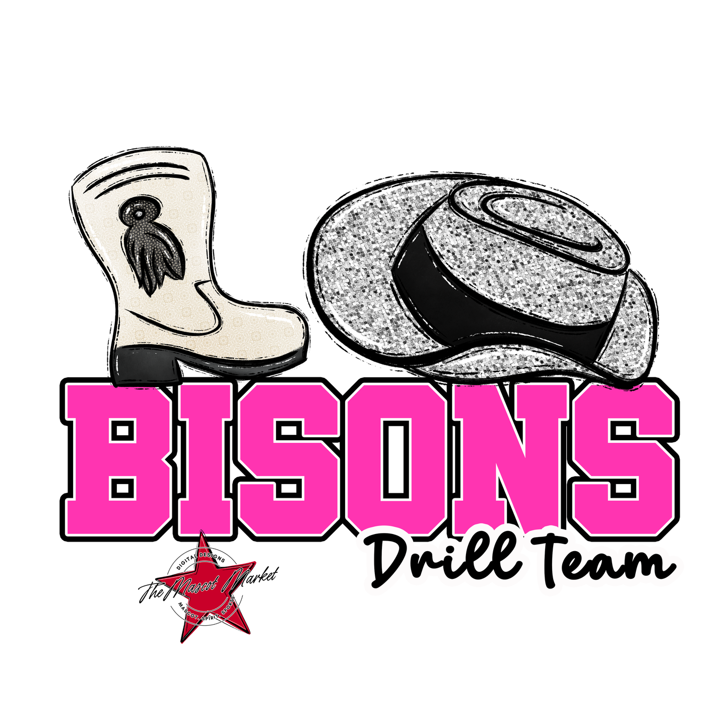 Bisons Varsity Drillteam-Pink