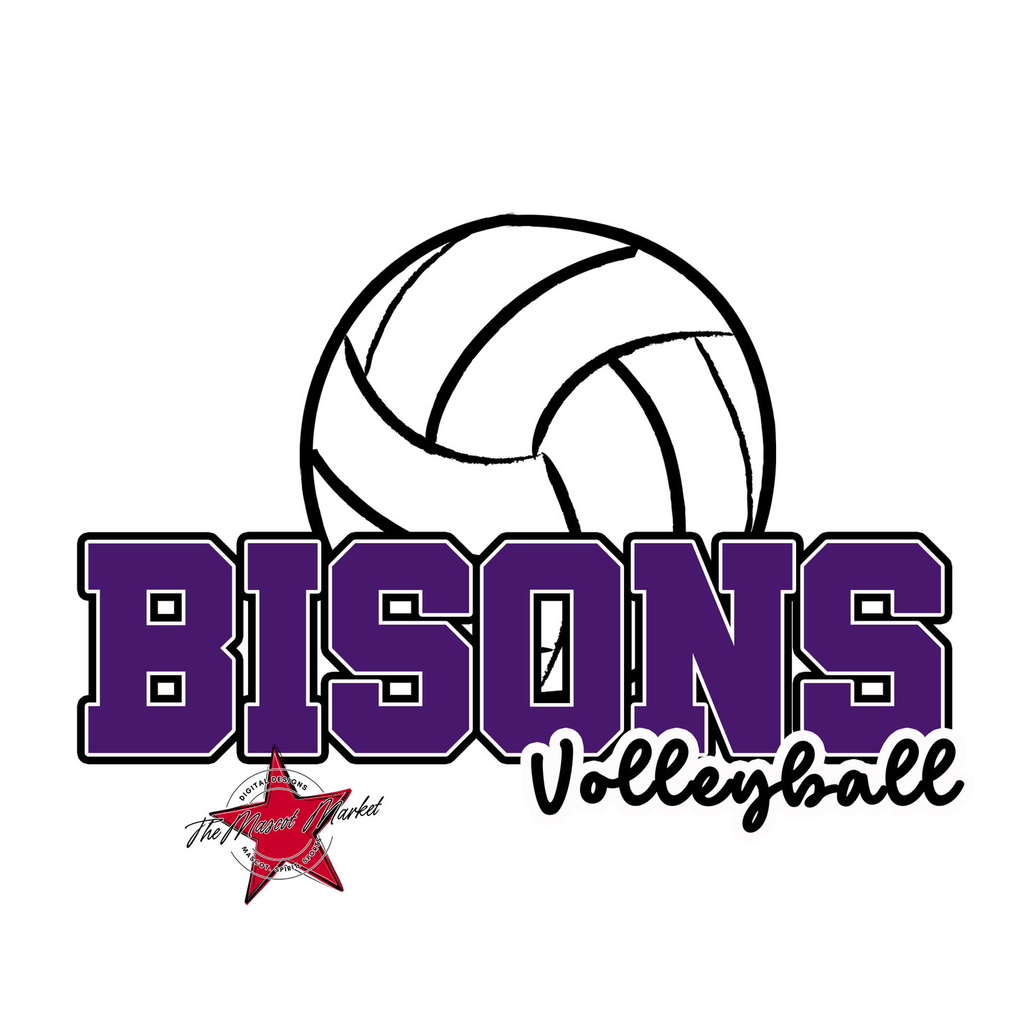 Bisons Varsity Volleyball-Purple