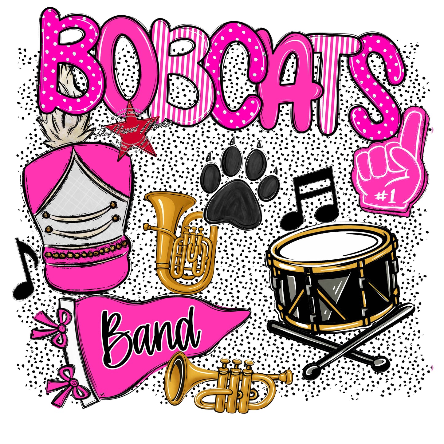 Bobcats Band Spirit-Pink