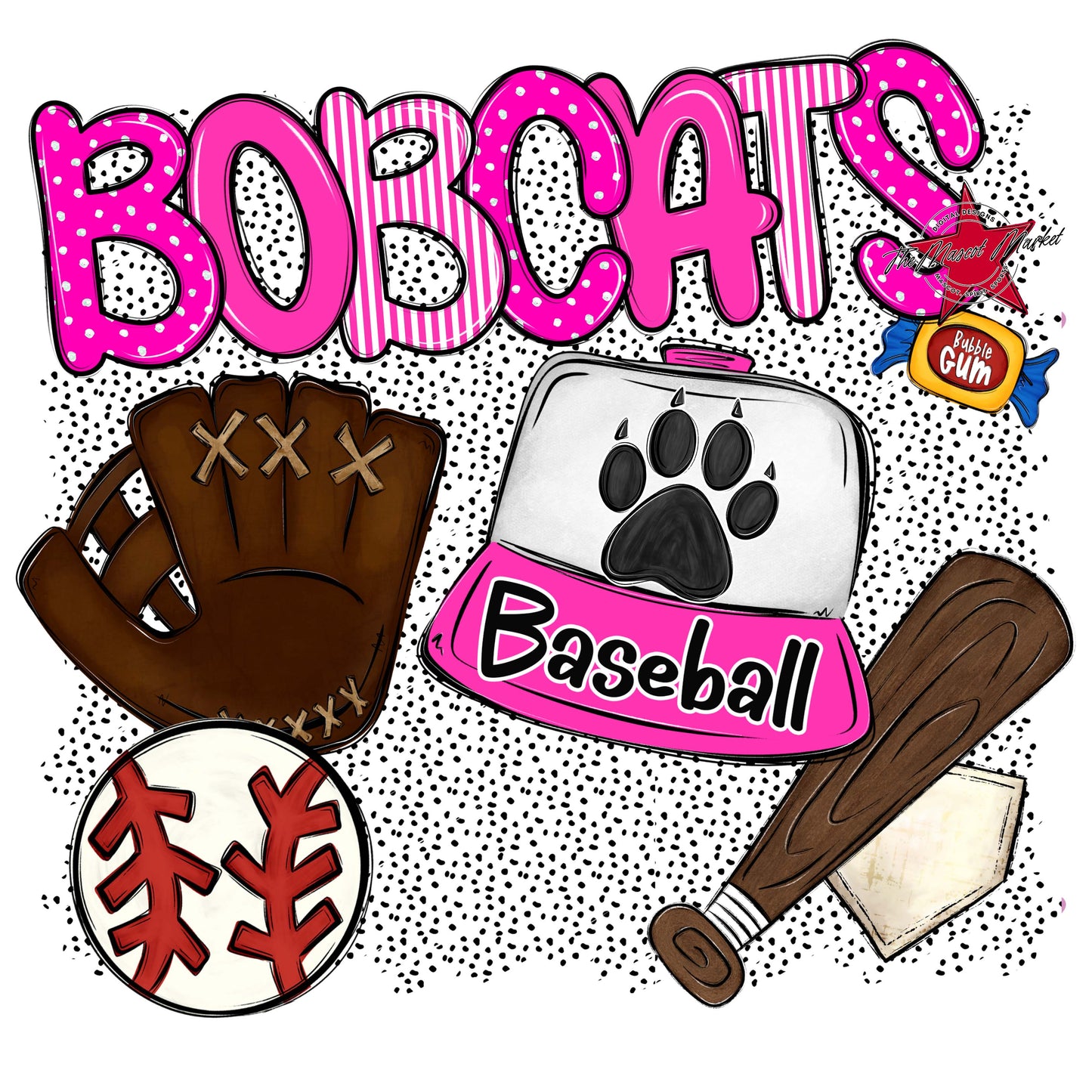 Bobcats Baseball Spirit-Pink