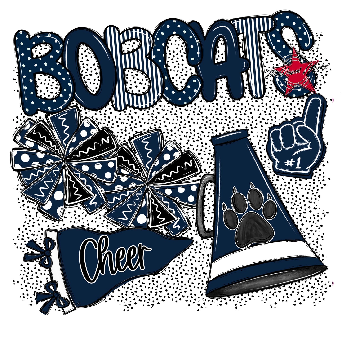 Bobcats Cheer Spirit-Navy
