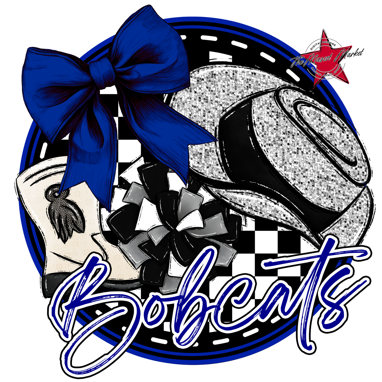 Bobcats Circle Drillteam Design-Blue