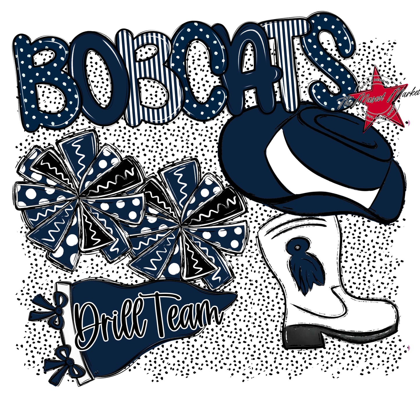Bobcats Drillteam Spirit-Navy