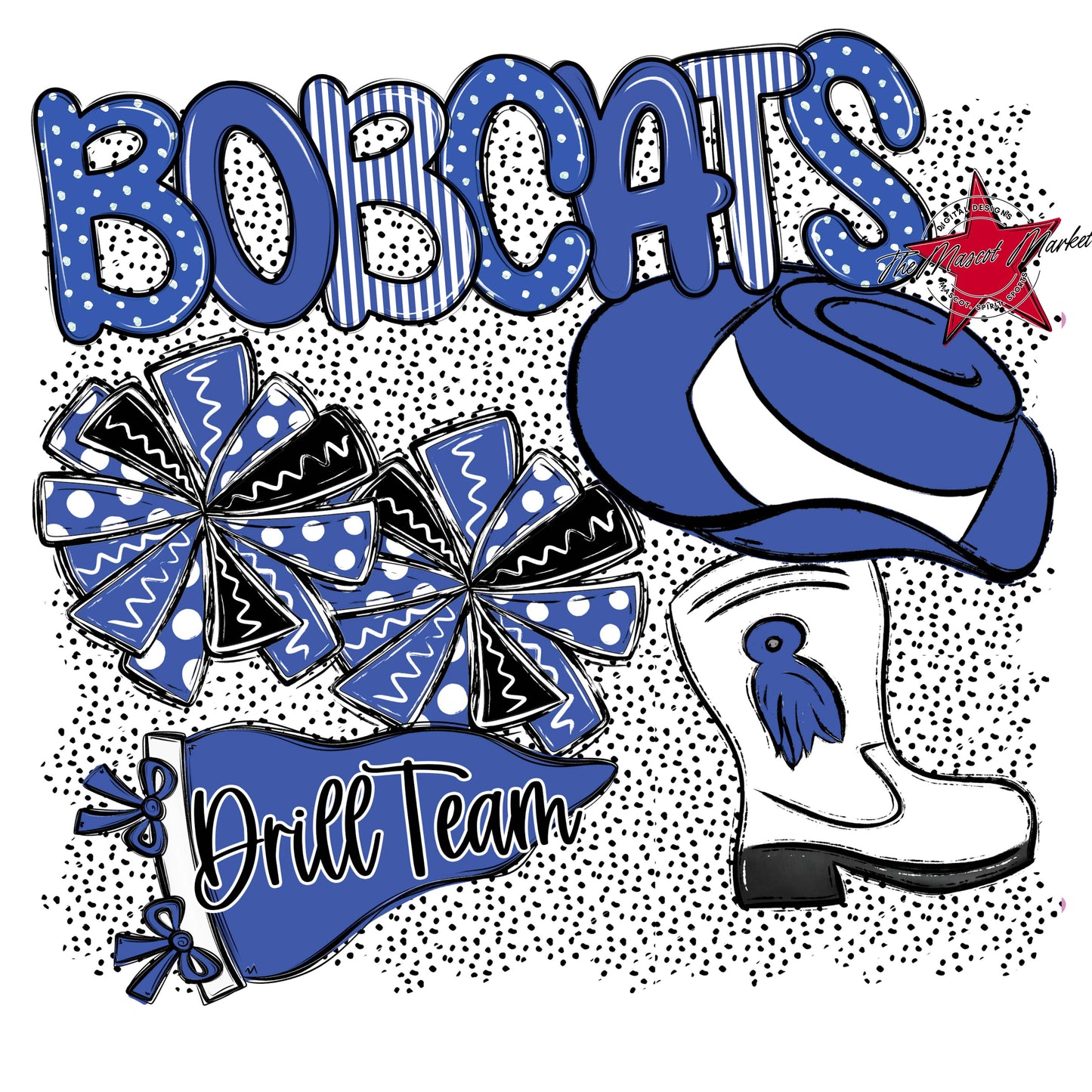 Bobcats Drillteam Spirit-Off Blue