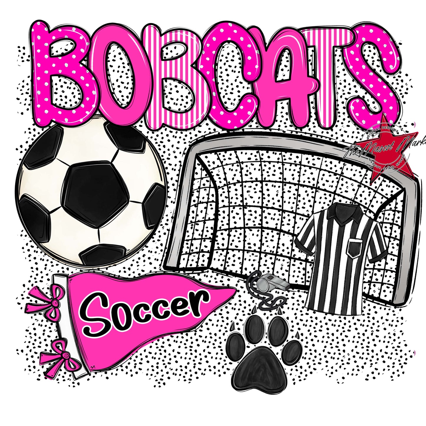 Bobcats Soccer Spirit-Pink