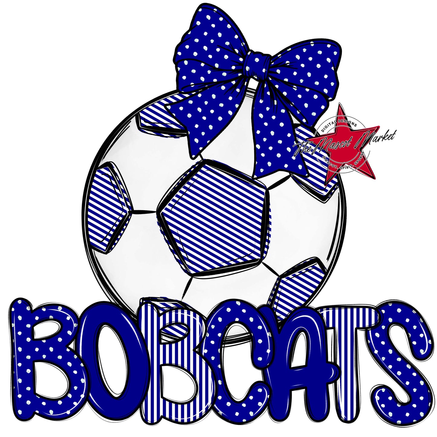 Bobcats Soccer Spirit Design-Blue