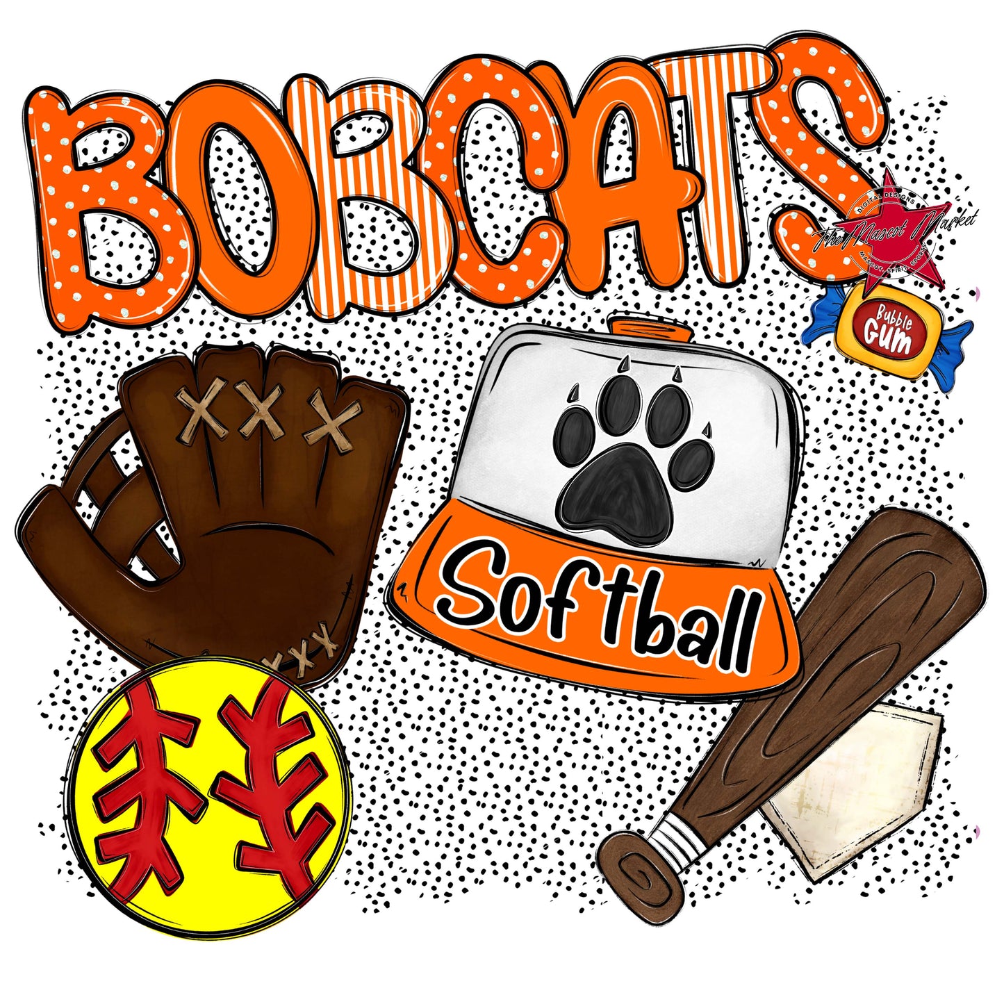 Bobcats Softball Spirit-Orange