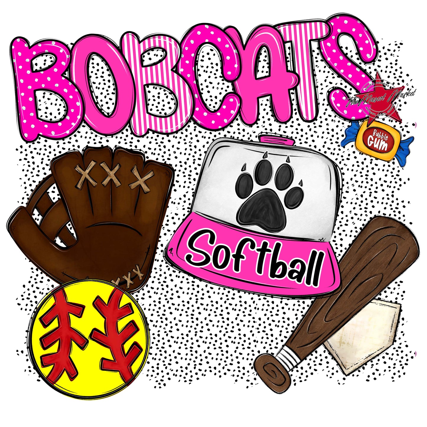 Bobcats Softball Spirit-Pink