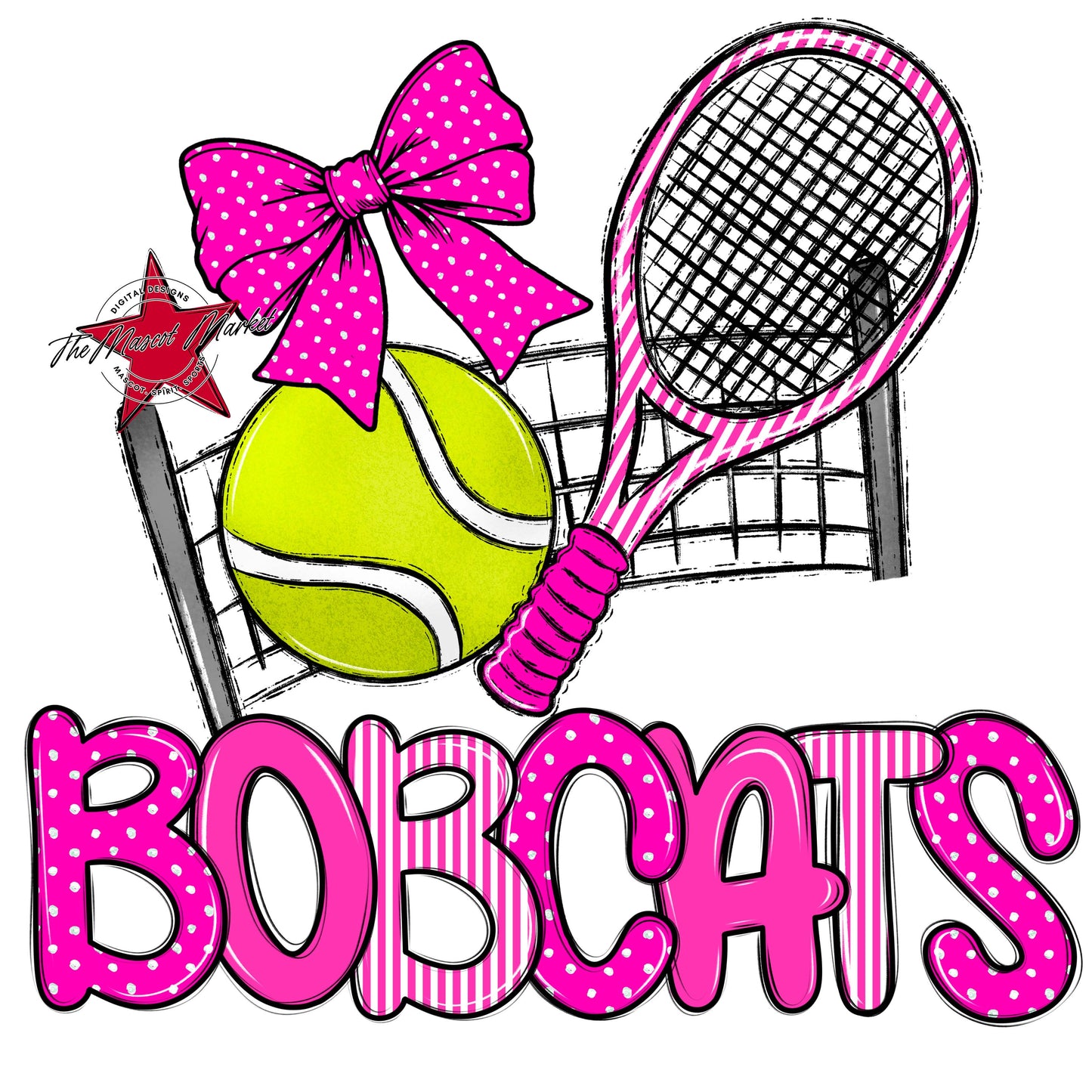 Bobcats Tennis Spirit Design-Pink