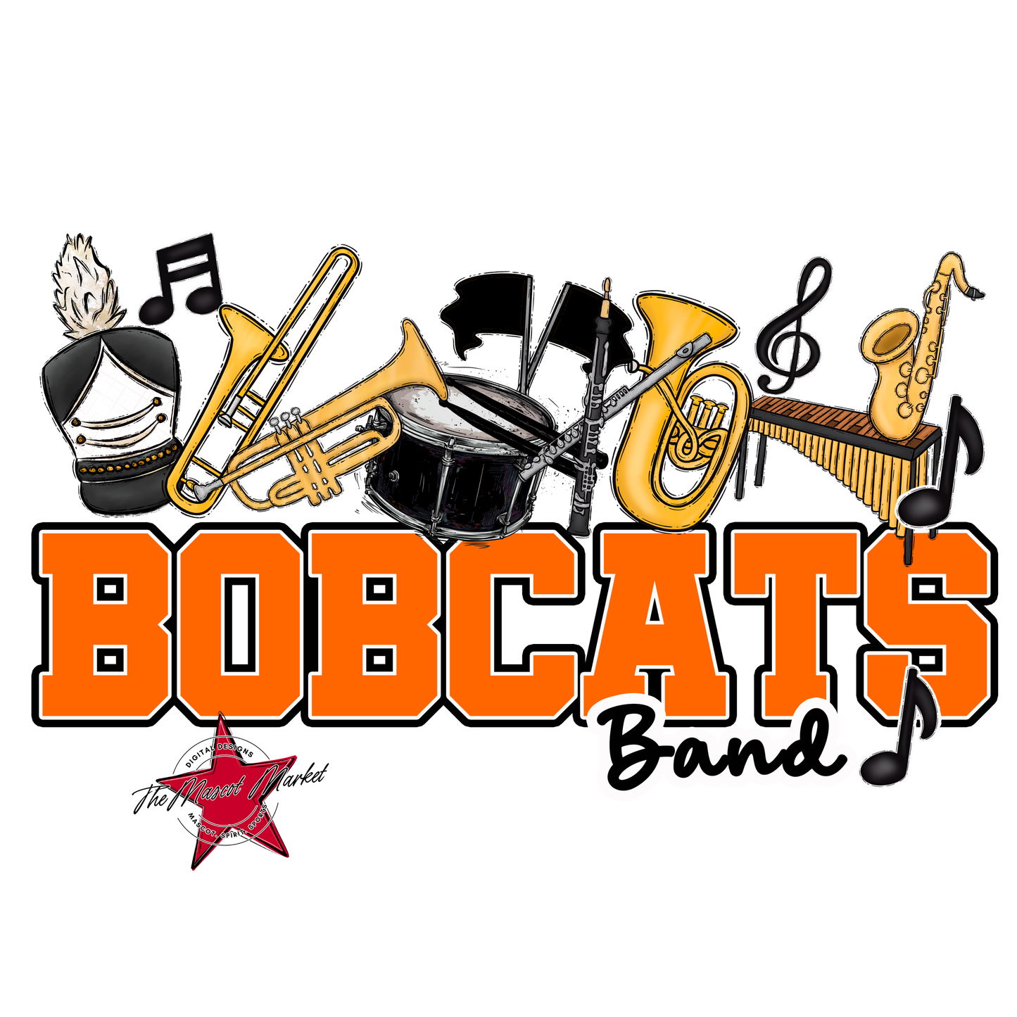 Bobcats Varsity Band-Orange