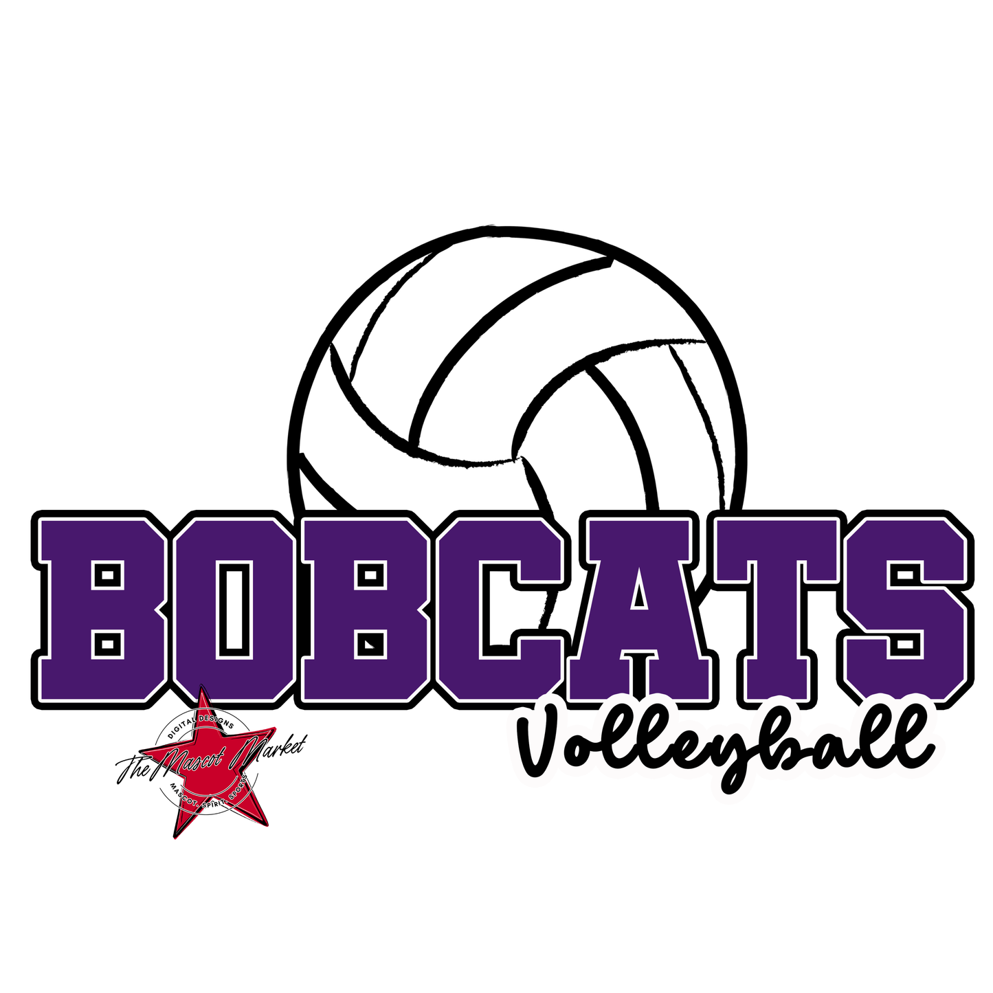 Bobcats Varsity Volleyball-Purple
