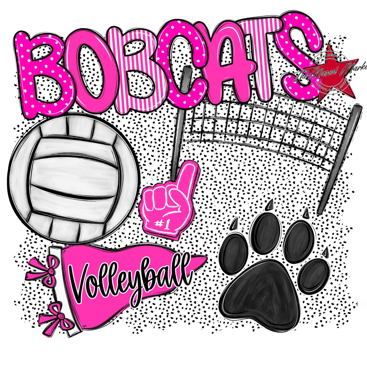 Bobcats Volleyball Spirit-Pink