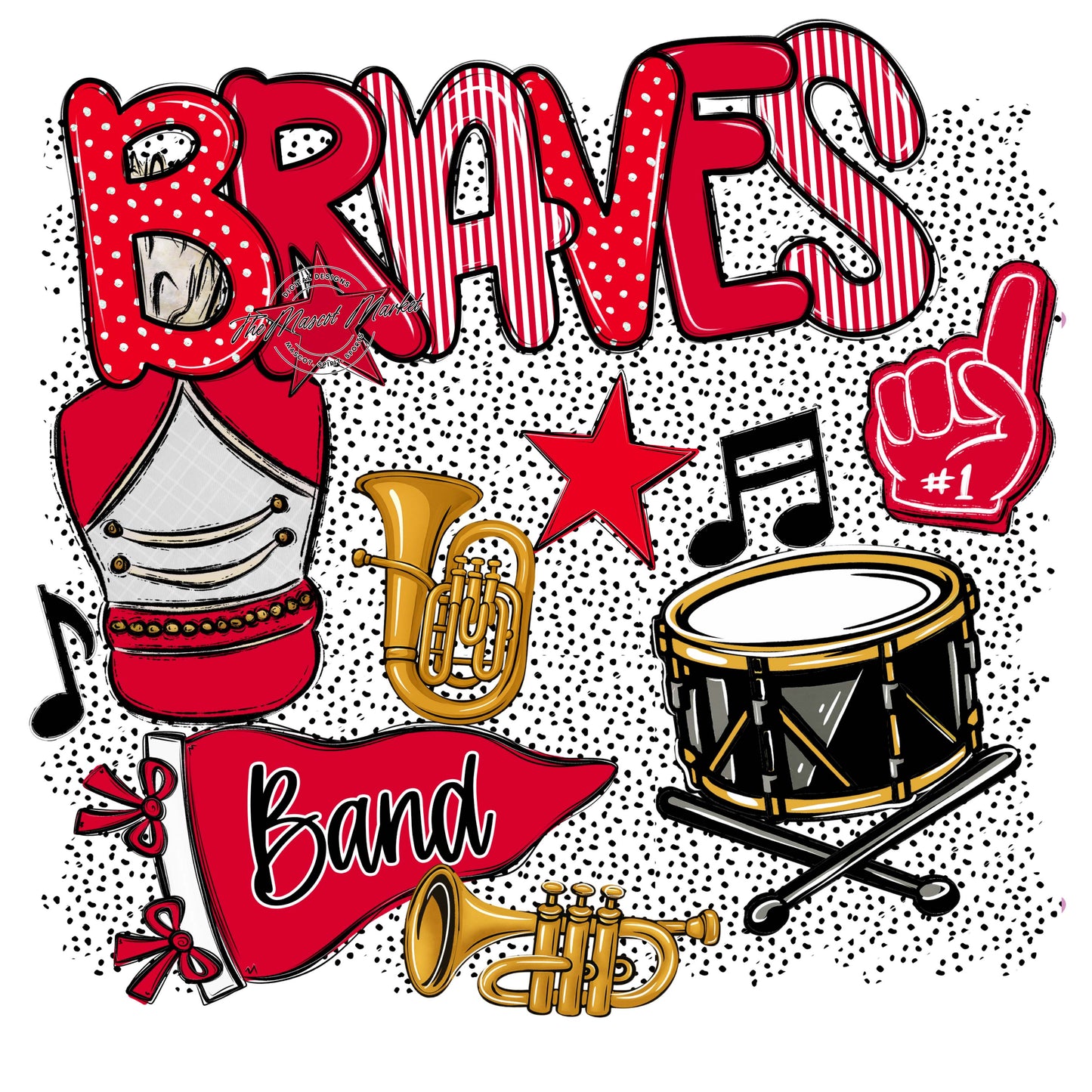 Braves Band Spirit-Red