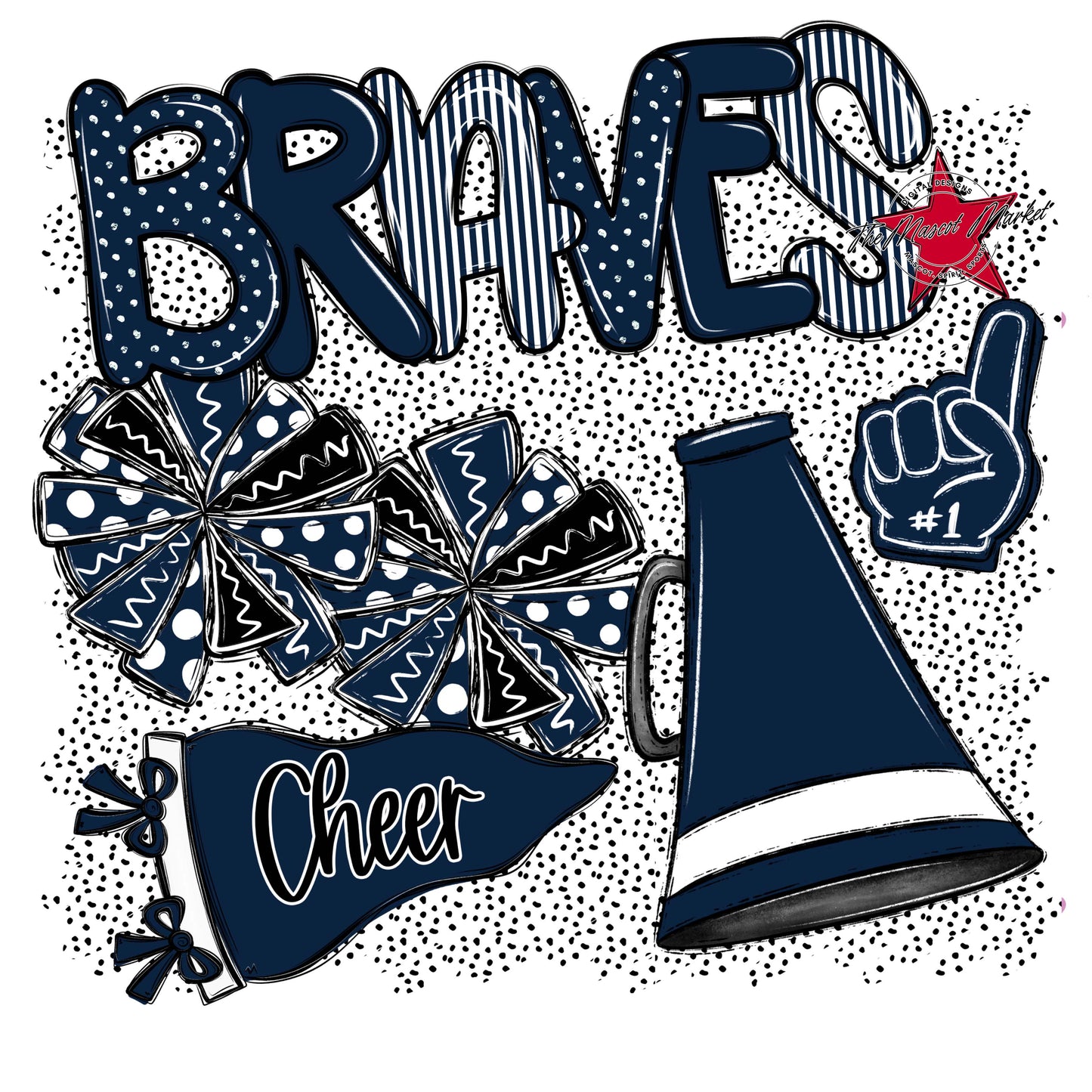 Braves Cheer Spirit-Navy