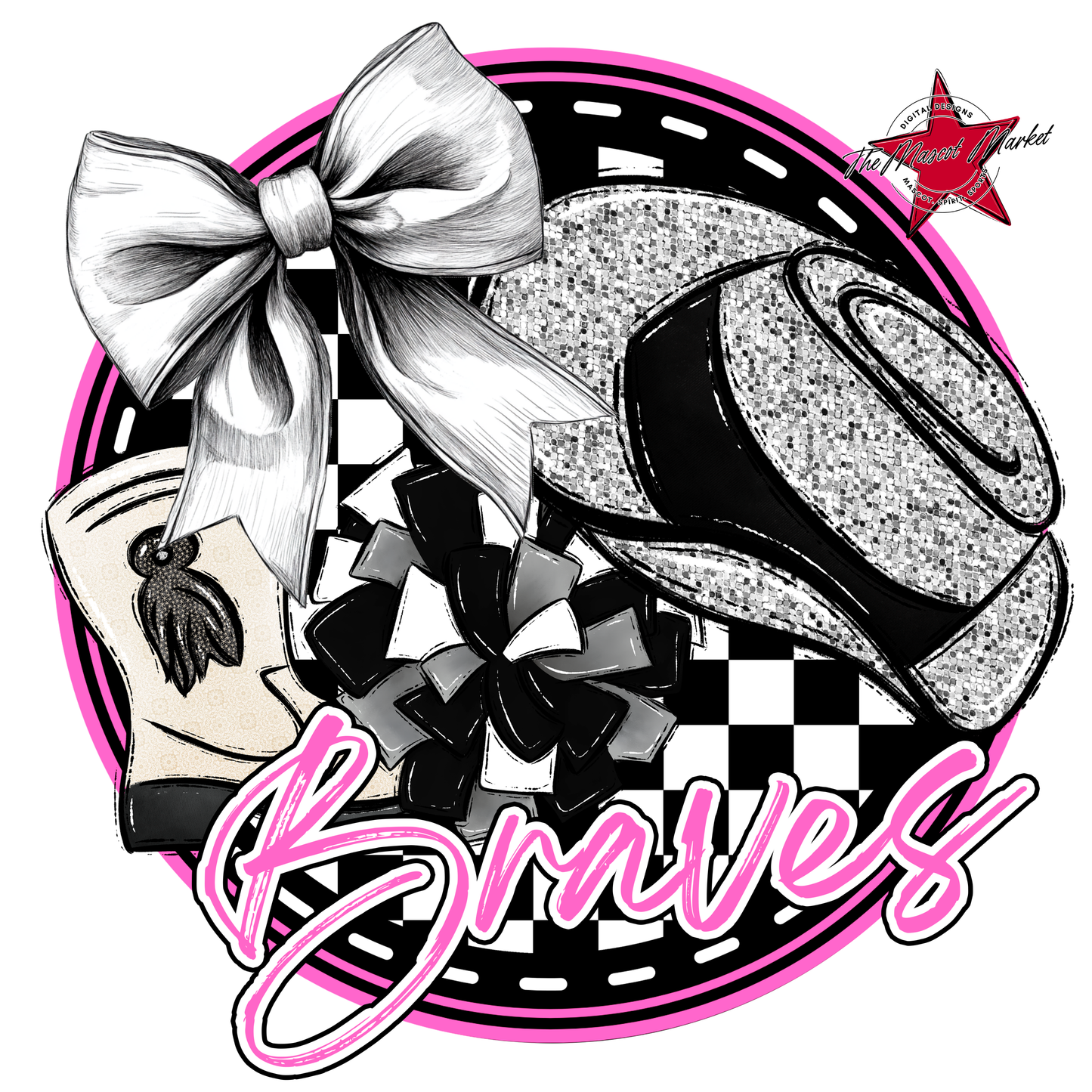 Braves Circle Drillteam Design-Baby Pink