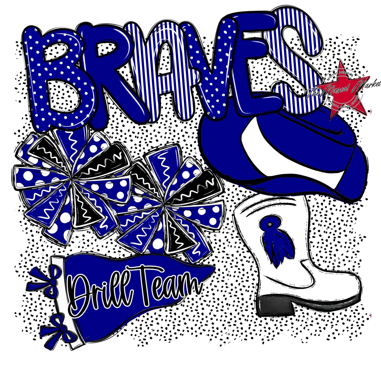 Braves Drillteam Spirit-Blue