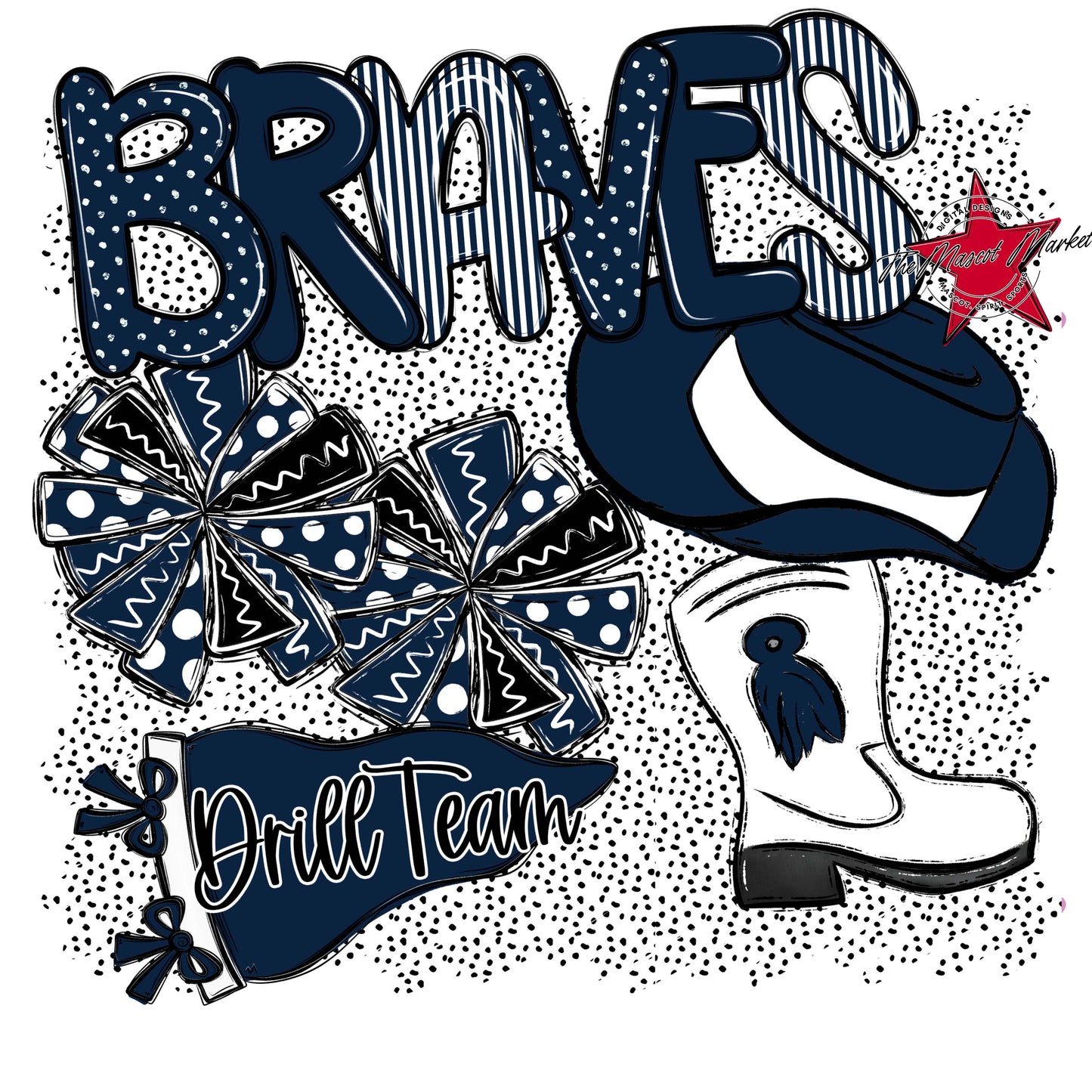 Braves Drillteam Spirit-Navy