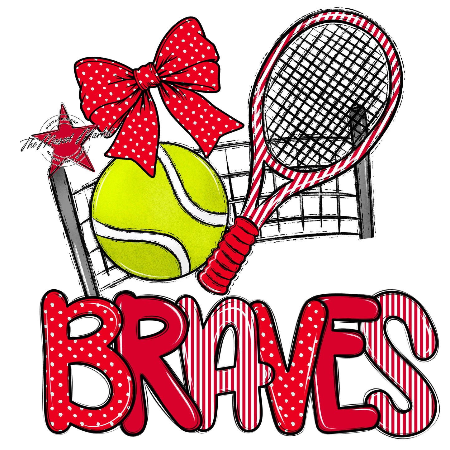 Braves Tennis Spirit Design-Red