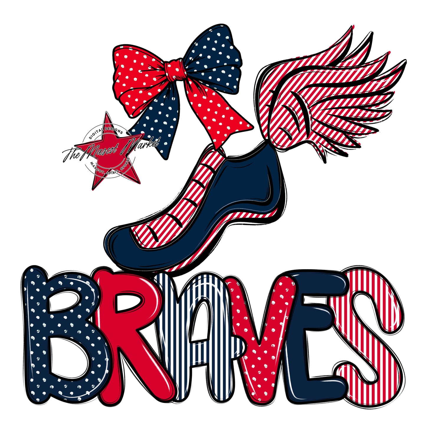 Braves Track Spirit Design-Navy & Red